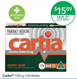 Terry White Cartia 100mg 168 tablets offer