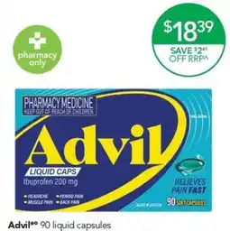 Terry White Advil 90 liquid capsules offer