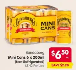 Spar Bundaberg Mini Cans offer