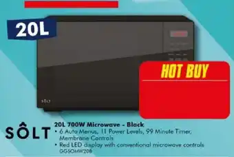 The Good Guys SÔLT 20L 700W Microwave - Black offer