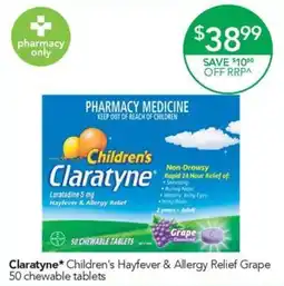 Terry White Claratyne Children's Hayfever & Allergy Relief Grape offer