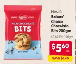 Spar Nestlé Bakers' Choice Chocolate Bits offer