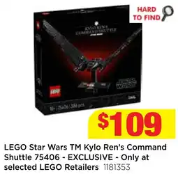 Mr Toys LEGO Star Wars TM Kylo Ren's Command Shuttle 75406 offer