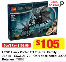 Mr Toys LEGO Harry Potter TM Thestral Family offer