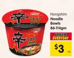 Spar Nongshim Noodle Bowls offer