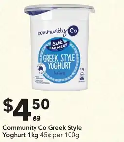Ritchies Community Co Greek Style Yoghurt offer
