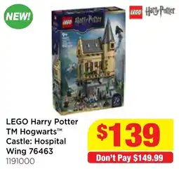 Mr Toys LEGO Harry Potter TM Hogwarts™ Castle: Hospital Wing 76463 offer