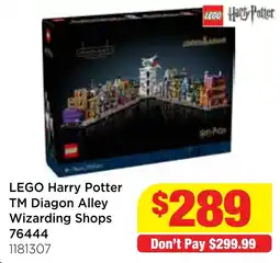 Mr Toys LEGO Harry Potter TM Diagon Alley Wizarding Shops offer