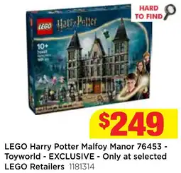 Mr Toys LEGO Harry Potter Malfoy Manor 76453 offer