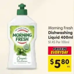 Spar Morning Fresh Dishwashing Liquid offer