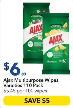 Ritchies Ajax Multipurpose Wipes Varieties offer