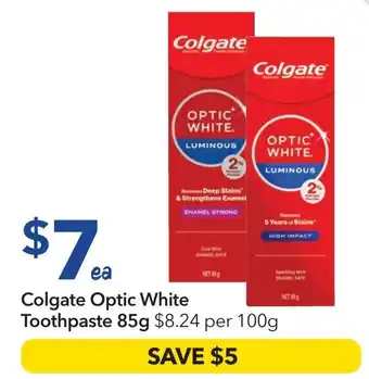 Ritchies Colgate Optic White Toothpaste offer