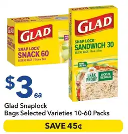 Ritchies Glad Snaplock Bags Selected Varieties offer