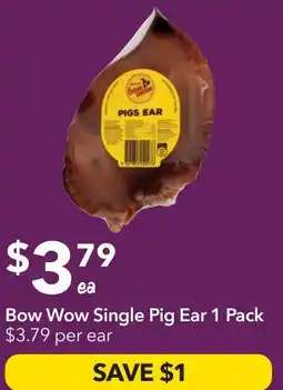 Ritchies Bow Wow Single Pig Ear offer