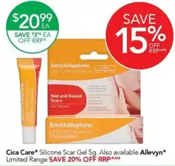 Terry White SmithNephew Cica Care Silicone Scar Gel offer