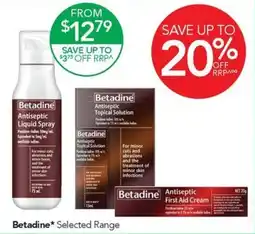 Terry White Betadine Antiseptic Liquid Spray offer