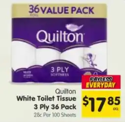 Spar Quilton White Toilet Tissue offer