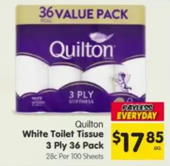 Spar Quilton White Toilet Tissue offer