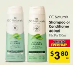 Spar OC Naturals Shampoo or Conditioner offer