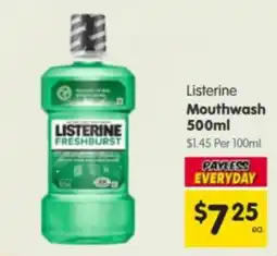 Spar Listerine Mouthwash offer
