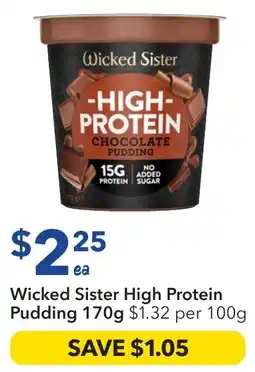 Ritchies Wicked Sister High Protein Pudding offer