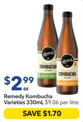 Ritchies Remedy Kombucha Varieties offer