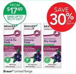 Terry White Brauer sambucus Black Elderberry Cold & Flu Forte offer