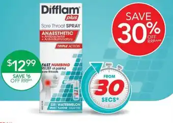 Terry White Difflam plus Sore Throat Spray offer