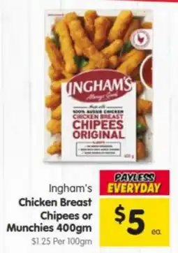 Spar Ingham's Chicken Breast Chipees offer