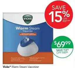 Terry White Vicks Warm Steam Vaporizer offer