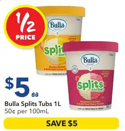 Ritchies Bulla Splits Tubs offer