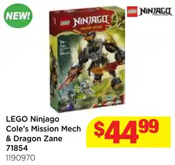 Mr Toys LEGO Ninjago Cole's Mission Mech & Dragon Zane offer