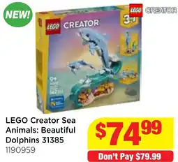 Mr Toys LEGO Creator Sea Animals: Beautiful Dolphins offer