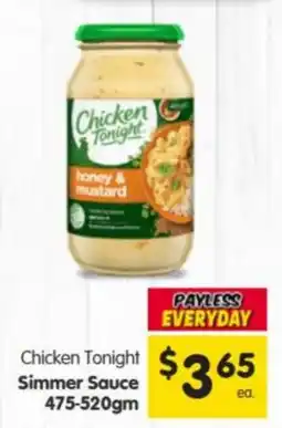 Spar Chicken Tonight Simmer Sauce offer