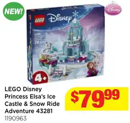 Mr Toys LEGO Disney Princess Elsa's Ice Castle & Snow Ride Adventure offer