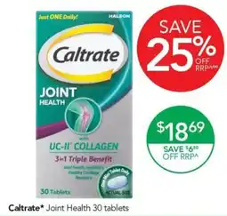 Terry White Caltrate Joint Health offer