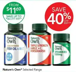 Terry White Nature's Own Selected Range offer