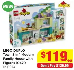 Mr Toys LEGO DUPLO Town 3 in 1 Modern Family House with Figures 10470 offer