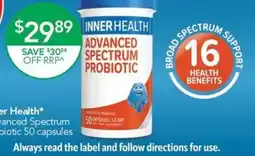 Terry White Inner Health Advanced Spectrum Probiotic offer