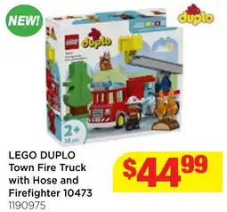 Mr Toys LEGO DUPLO Town Fire Truck with Hose and Firefighter 10473 offer
