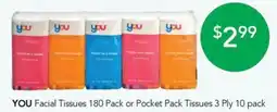 Terry White Pocket Pack Tissues 3 Ply 10 pack offer