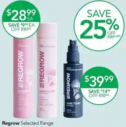 Terry White Regrow Selected Range offer