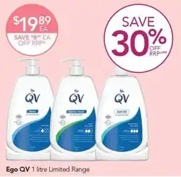 Terry White Ego QV 1 litre Limited Range offer