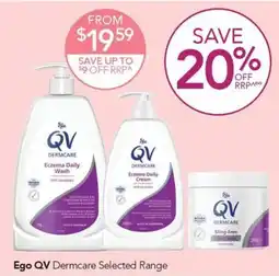 Terry White Ego QV Dermcare Selected Range offer
