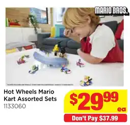 Mr Toys Hot Wheels Mario Kart Assorted Sets offer