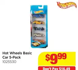 Mr Toys Hot Wheels Basic Car 5-Pack offer