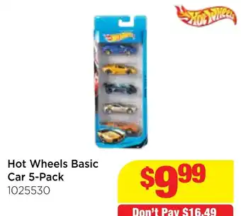 Mr Toys Hot Wheels Basic Car 5-Pack offer
