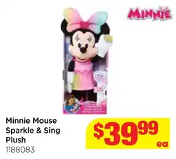 Mr Toys Minnie Mouse Sparkle & Sing Plush offer