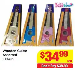 Mr Toys Bubbadoo Wooden Guitar-Assorted offer