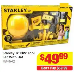 Mr Toys Stanley Jr 19Pc Tool Set With Hat offer